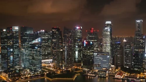 Time lapse of Building in Singapore city