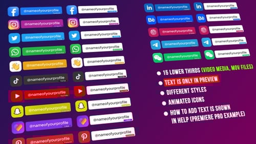 Clean Social Media Lower Thirds for Digital Branding and Content