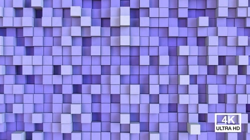 Dynamic Animated Purple Cubes Seamless Background Loop