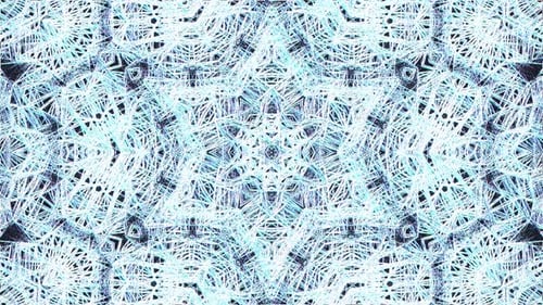 Glowing Abstract Geometric Lines Kaleidoscope Background