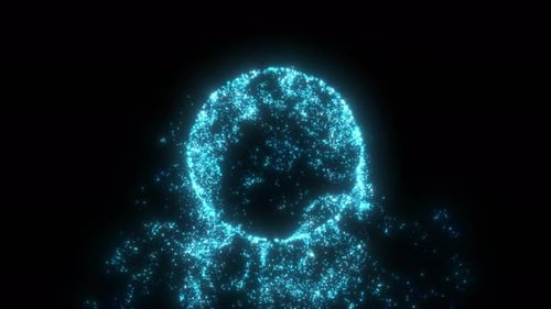 Circle Blue Particles