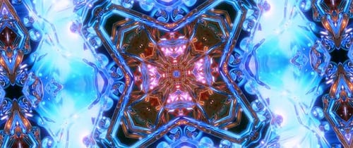 Dynamic Futuristic Abstract Kaleidoscope Pattern Loop