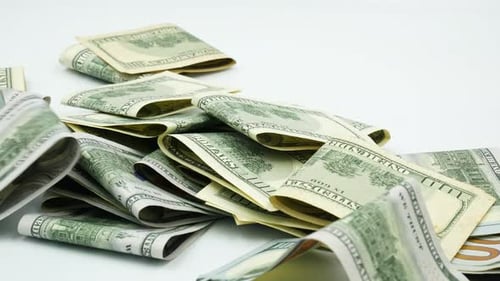 Einhundert US-Banknoten. Bargeld. Hundert Dollar, 100 Dollar