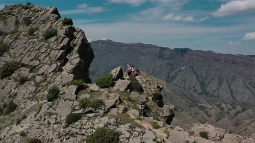 Mountain Landscape and Old Ruined Tower