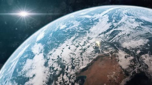 Raketen- oder Raketenstart von der Erdoberfläche aus dem Weltraum