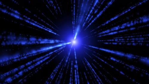 Lines Rays Blue