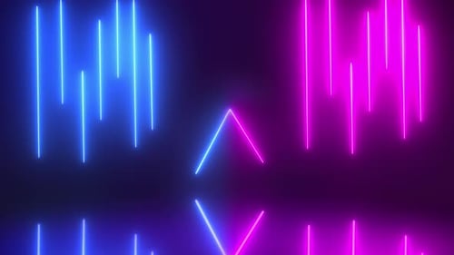 Abstract Neon Glowing Lights Stage Video Background Loop 4k