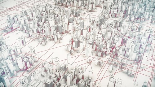Fondo de modelo urbano de alta tecnología 4K