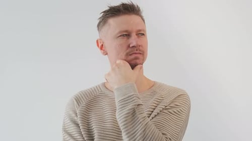 Young Handsome Man and Have an Idea