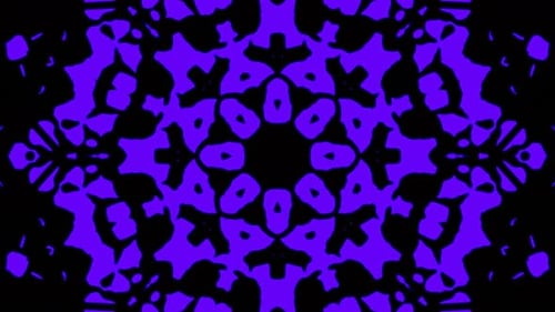 Abstract Purple Morphing Kaleidoscope Pattern