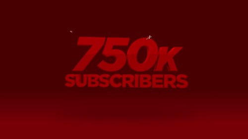 YouTube 750k Subscribers Celebration 3D Reveal