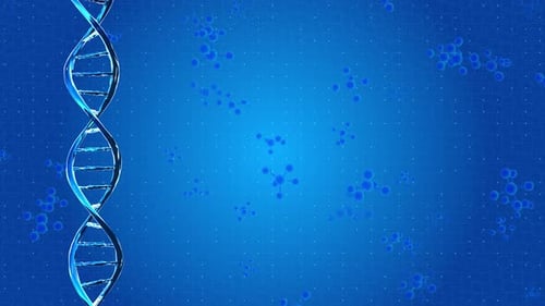 Abstract DNA on dark backdrop health care and science medical DNA innovation concept