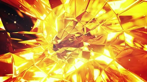 Shining Vj Goldener Tunnel-Hintergrund Schleife 4k