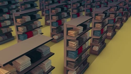 A Lot Of Market Shelf Towels In A Row Hd