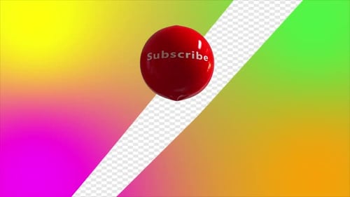 Glossy 3D Subscribe Button and Bell Ring Animation