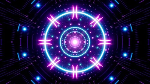 Hypnotische Neonkunst Konzert Visual