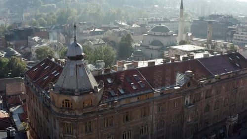 Aerial View Sarajevo Bosnia and Herzegovina