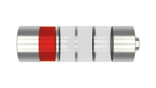 Animated 3D Battery Charge Level Indicator Icon