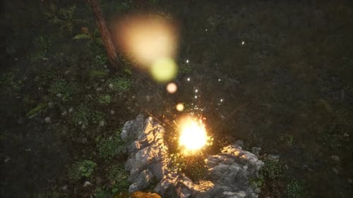 Campfire at Mountain