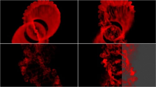 Dynamic Red Smoke Fluid Transition