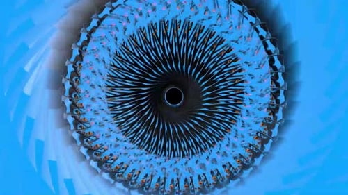 3d blue pattern evolation