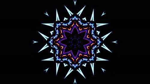 animierte runde Form mehrfarbiger blinkender Lichter auf schwarzem Hintergrund