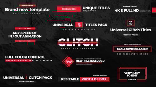 Dynamic Glitch Text Animations for Video Titles