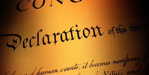 Historical Declaration Document Animation with Ornate Script