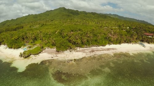 Aerial View of Bohol Coast Island in Philippines