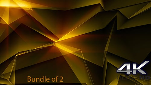 Gold Abstract Polygonal Background Loop