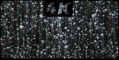 Glitchy Stars and Lines Particle Animation