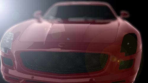 Futuristic Red Sports Car 3D Rotation Reveal