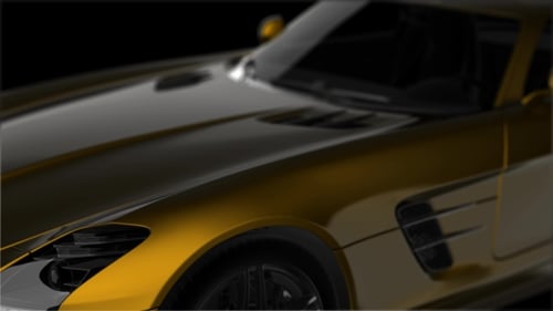 Modern Luxury Sports Car Golden Color Reveal