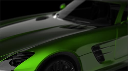 Modern 3D Luxury Sports Car Zoom and Color Changing Animation