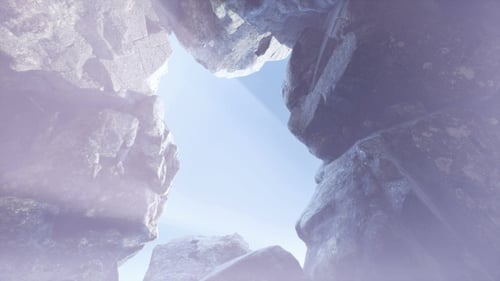 Sonnenlicht in der geheimnisvollen Höhle
