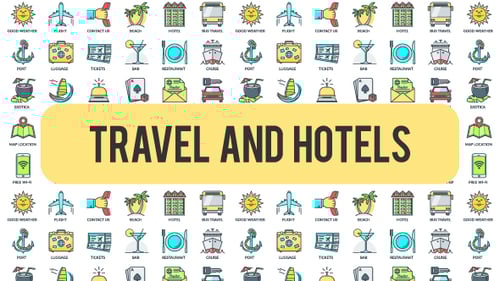 Travel And Hotels - 30 Animated Icons
