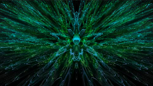 Magic Green Particles Kaleido