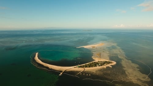 Aerial View Beautiful Tropical Island. Philippines