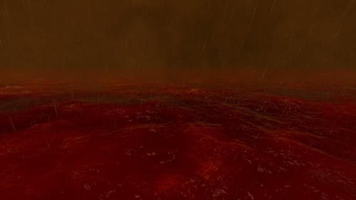 Stürmische Welle Ozean aus Blut