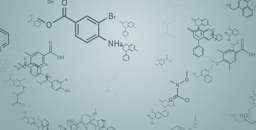 Animated Chemical Formulas Science Technology Background