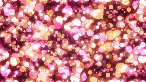 Sparkling Pink Gold Bokeh Lights Background Loop