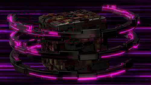 El bucle VJ de Techno Cube