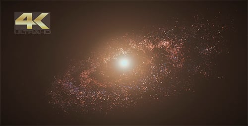 Futuristic Particle Swirl Loop with Bright Light