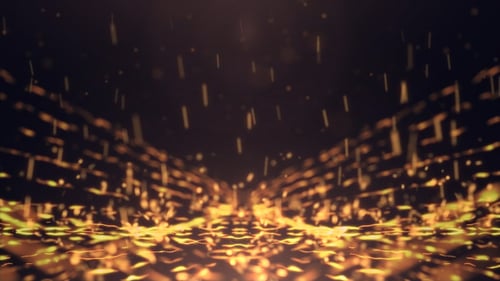Cinematic Stage Gold Sparks