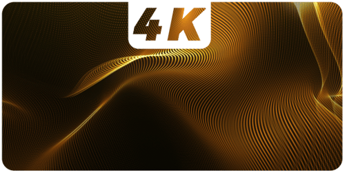 Fluid Golden Particle Wave Abstract Background Animation