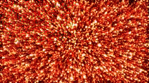 Sparkling Red Glittering Particle Burst Background Loop