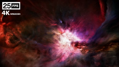 Abstract Colorful Space Nebula Animated Background