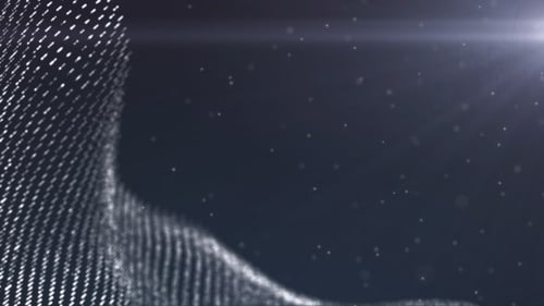 Fluid Digital Particle Wave Abstract Background Animation