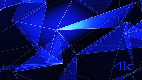 Abstract Blue Geometric Network Seamless Loop Background