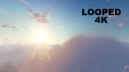 Sunlight Glare Through Heavenly Clouds